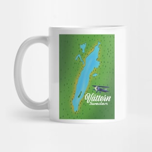 Vättern Sweden Lake map Mug